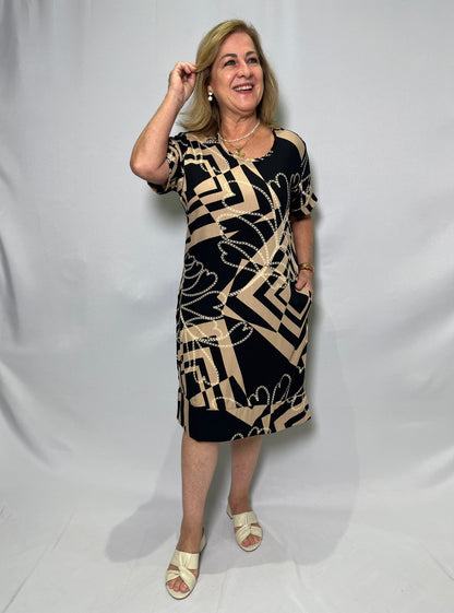Vestido Viscose Estampado