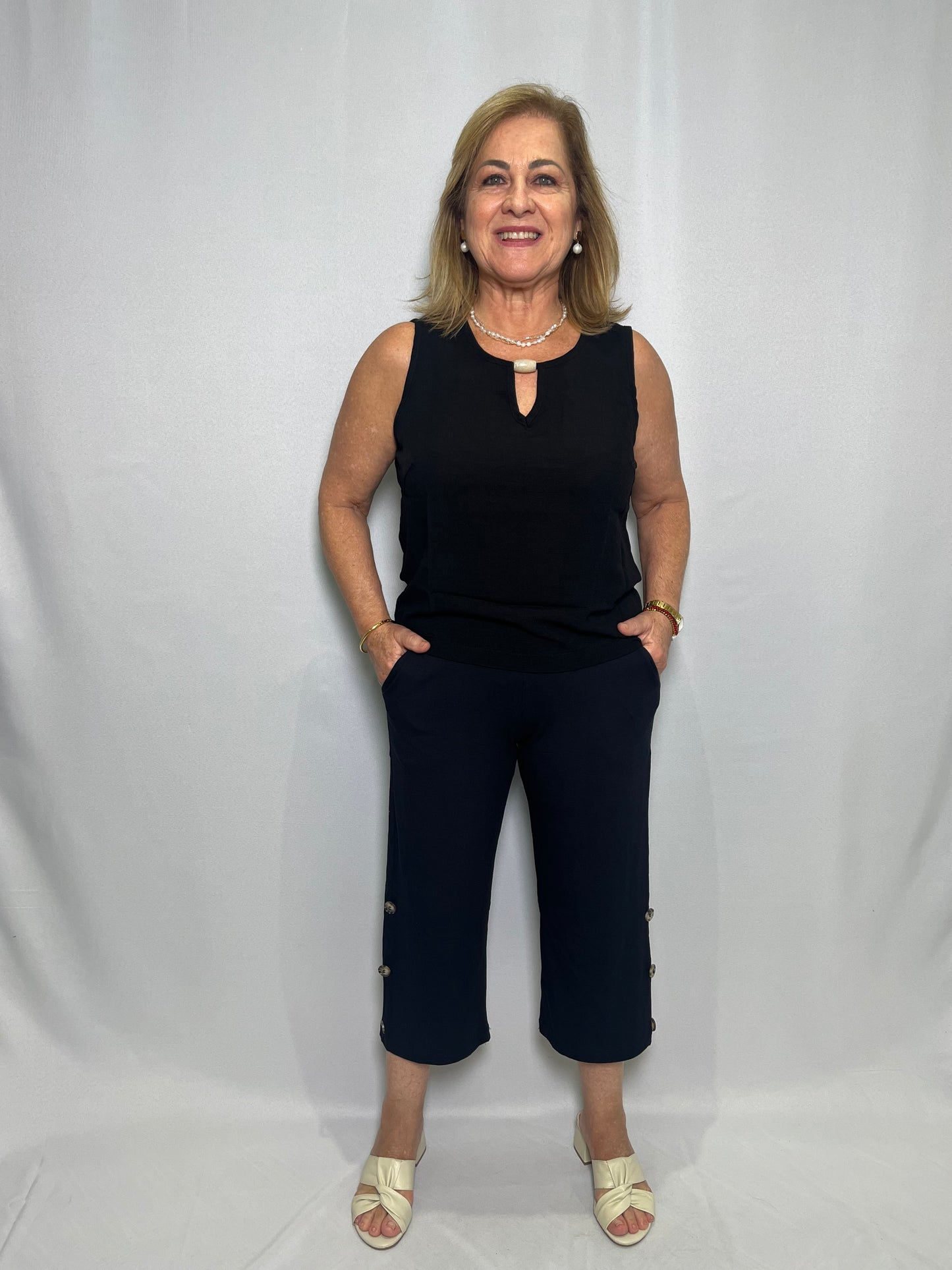 Calça Pantacourt Malha