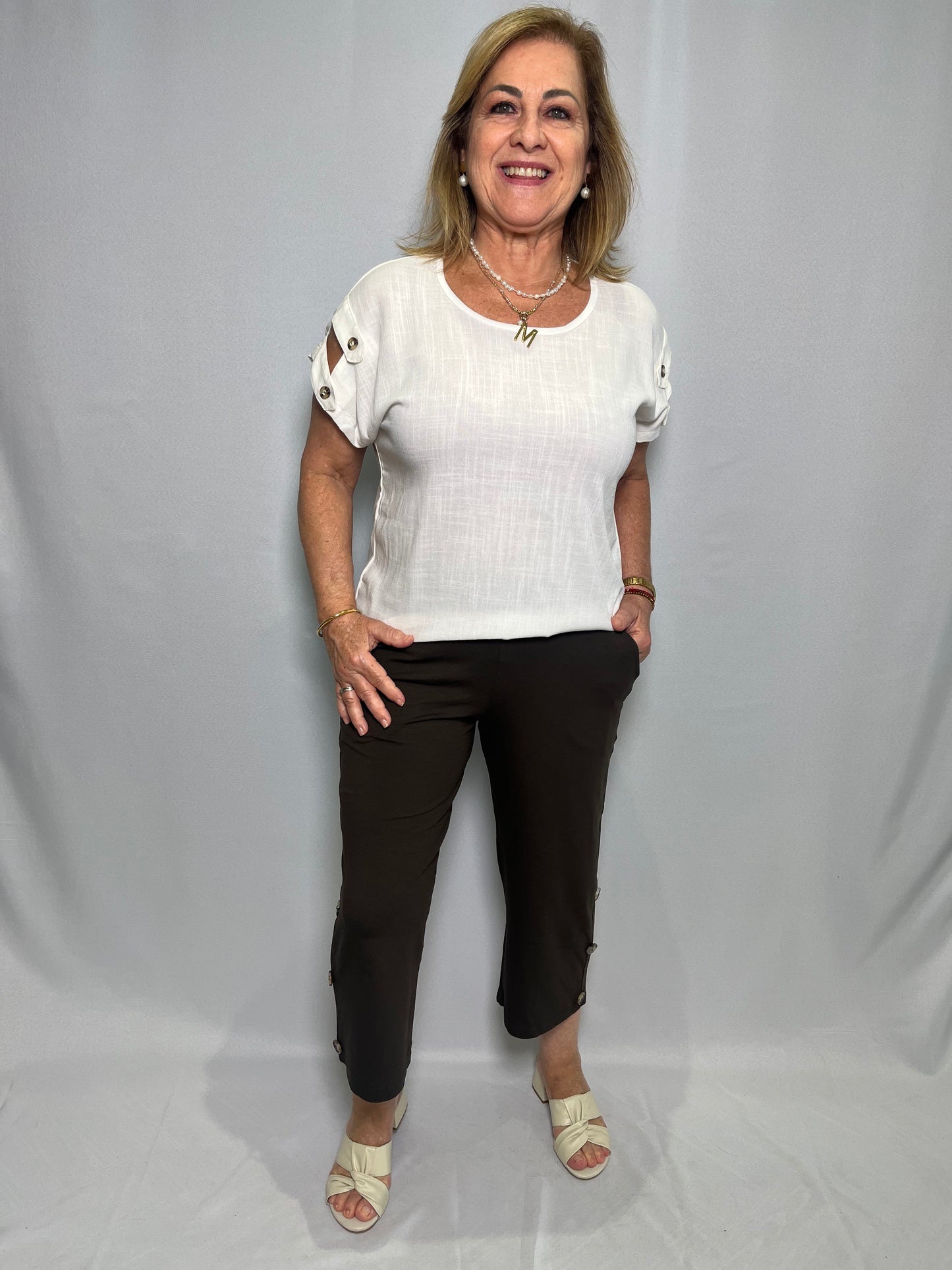 Calça Pantacourt Malha