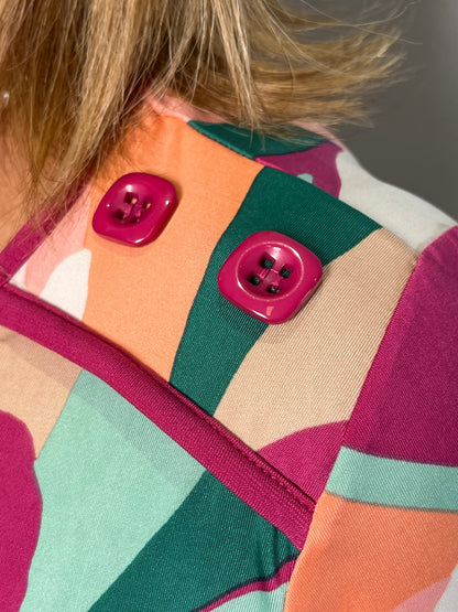 Blusa Venetia Det Botões Ombro