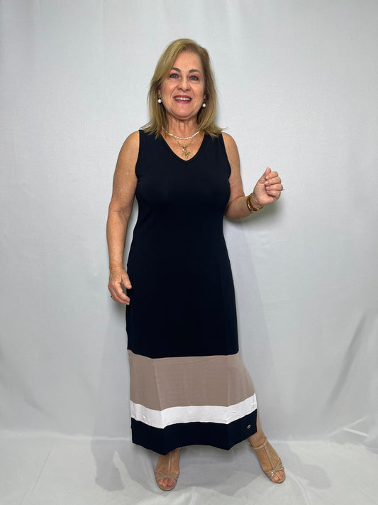 Vestido Midi Regata Tricolor