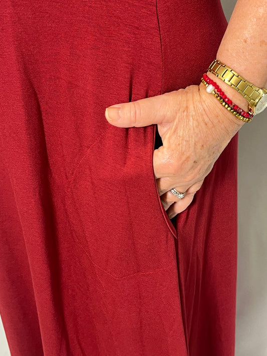 Vestido Longo Marsala