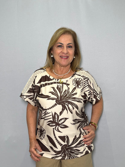 Blusa Versate Renda Ombro